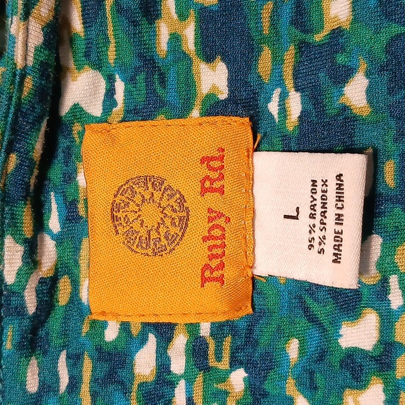 2/$15 Ruby Rd Beaded Print Pullover Top - Picture 5 of 5